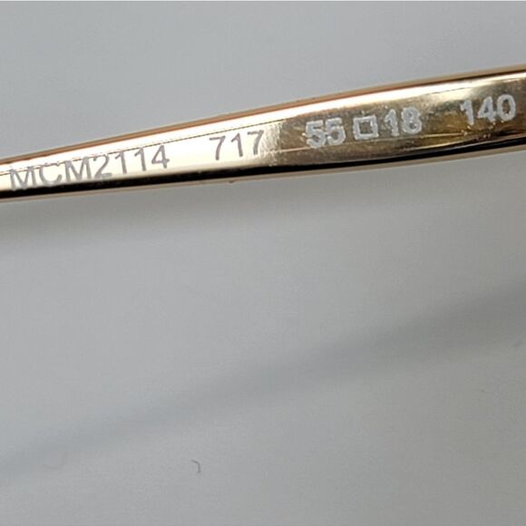 MCM 2114 717 Eyeglasses Frames 55-18-140 Gold Hexagon w/ Case Unisex Vtg Frames main image 7